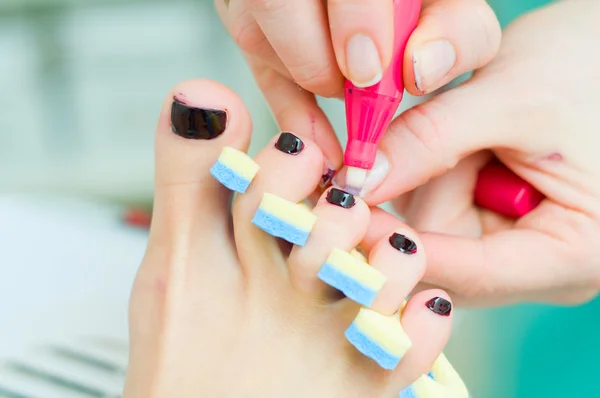 Pedicure in proces — Stockfoto