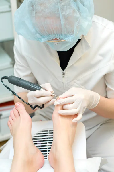 Pedicure in proces — Stockfoto