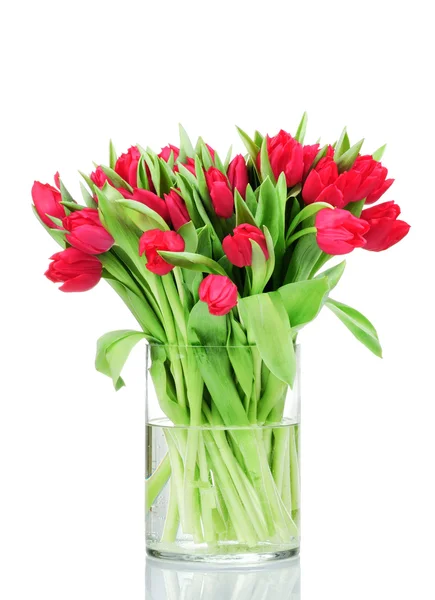 Bukiet tulipany w wazonie — Zdjęcie stockowe