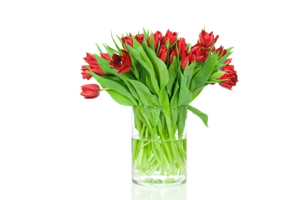 Ramo de tulipanes en el jarrón — Foto de Stock