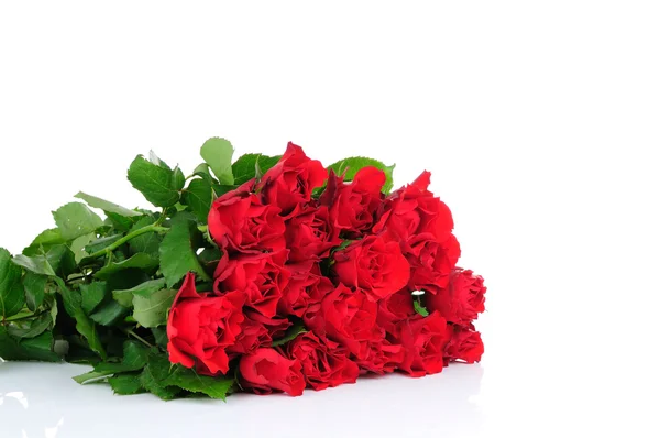 Roses bouquet isolated on white background — Stock Photo, Image