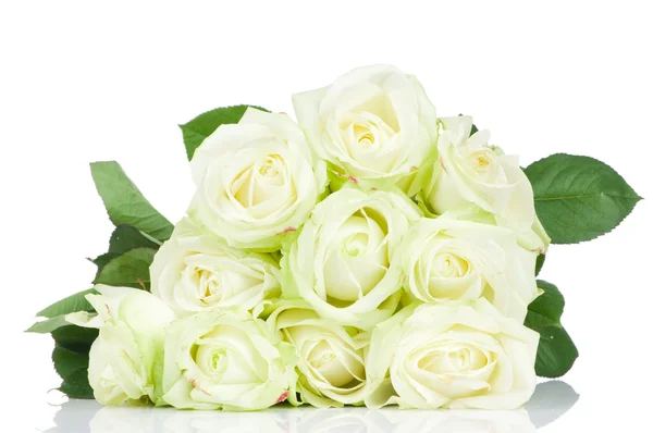 Roses bouquet isolated on white background — Stock Photo, Image