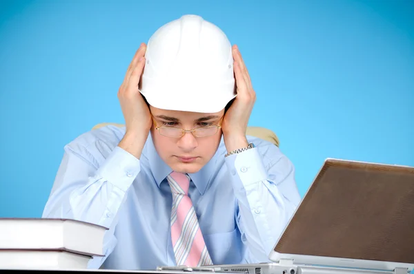 Tired engineer — Stock Photo, Image