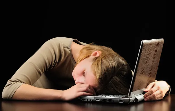 Exhausted woman — Stock Photo, Image