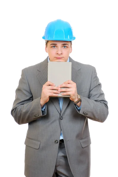 Engineer with book — Stock Photo, Image