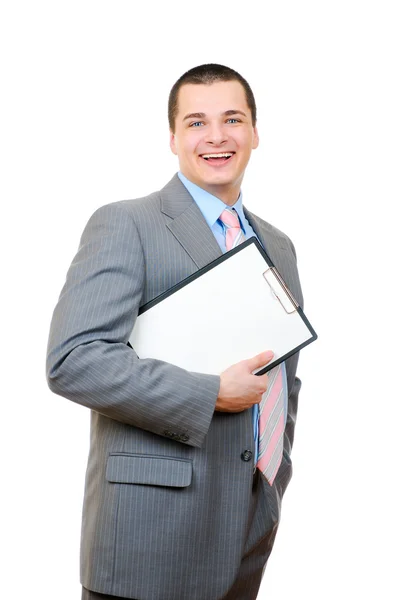 Engineer holding clipboard — Stock Photo, Image