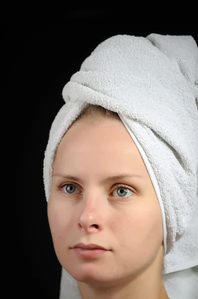 Frau nach dem Duschen — Stockfoto