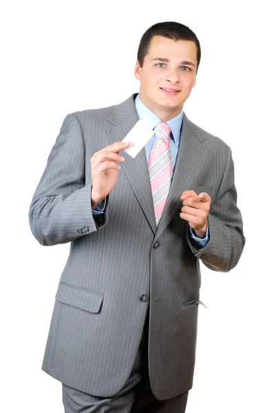 Homme d'affaires avec carte — Photo