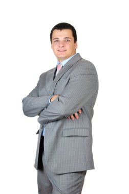 mutlu gülümseyen iş adamı portresi