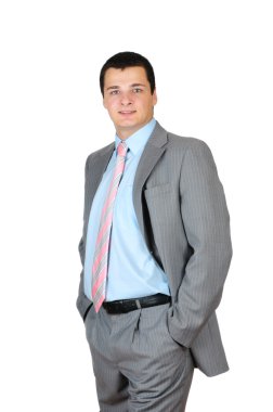 mutlu gülümseyen iş adamı portresi