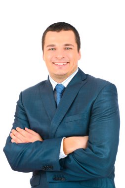 mutlu gülümseyen iş adamı portresi
