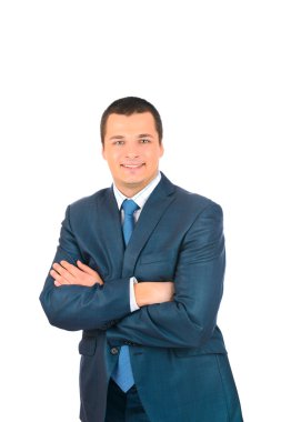 mutlu gülümseyen iş adamı portresi