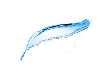 Beyaz arkaplanda su sıçraması izole edildi