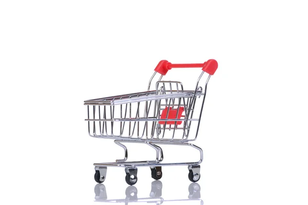 Shopping cart isolated on the white background — Stock Photo, Image