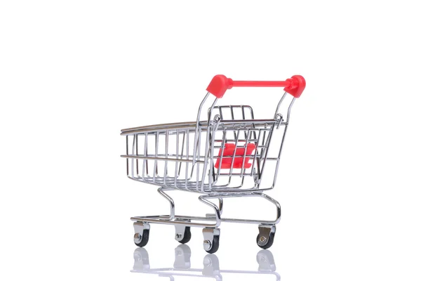 Shopping cart isolated on the white background — Stock Photo, Image