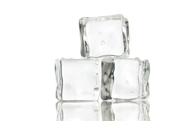 Ice cubes isolated on white background — Stock Photo, Image