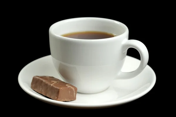 Una taza de café y un poco de chocolate —  Fotos de Stock