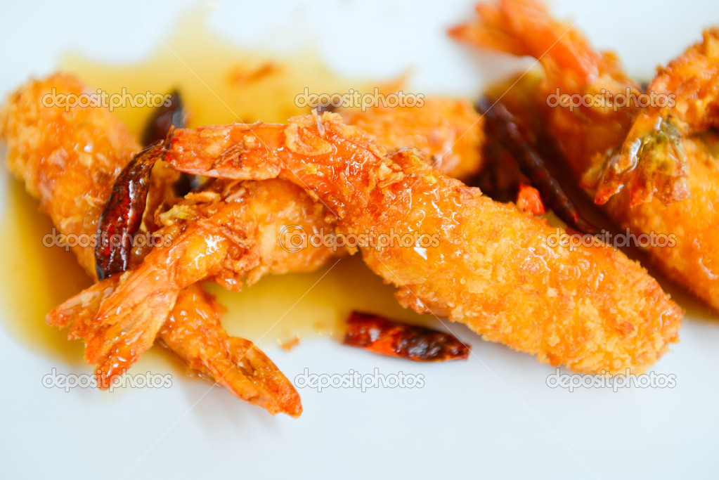 Fried prawns