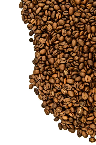 흰색으로 분리 된 커피콩 — 스톡 사진