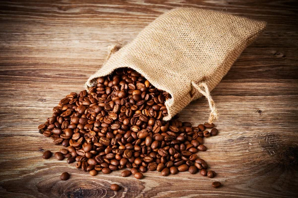 Worek ziarna kawy — Zdjęcie stockowe