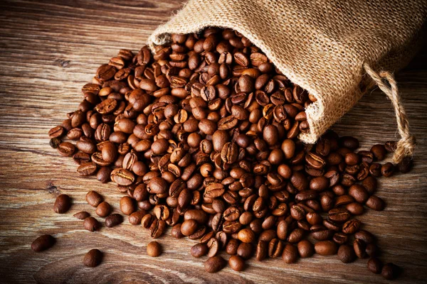 Le sac de grains de café — Photo