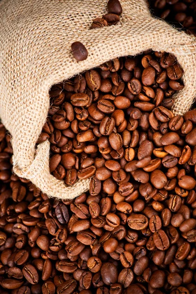 Le sac de grains de café — Photo
