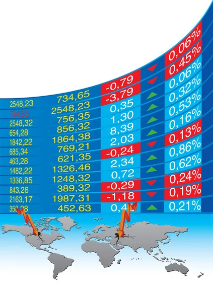 Crisi economica globale — Vettoriale Stock