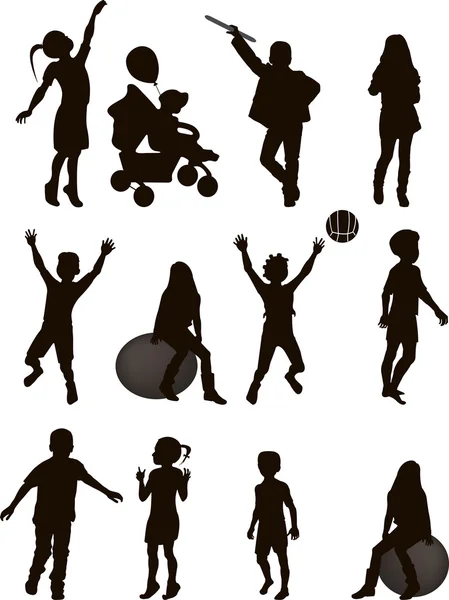çocukların Silhouettes