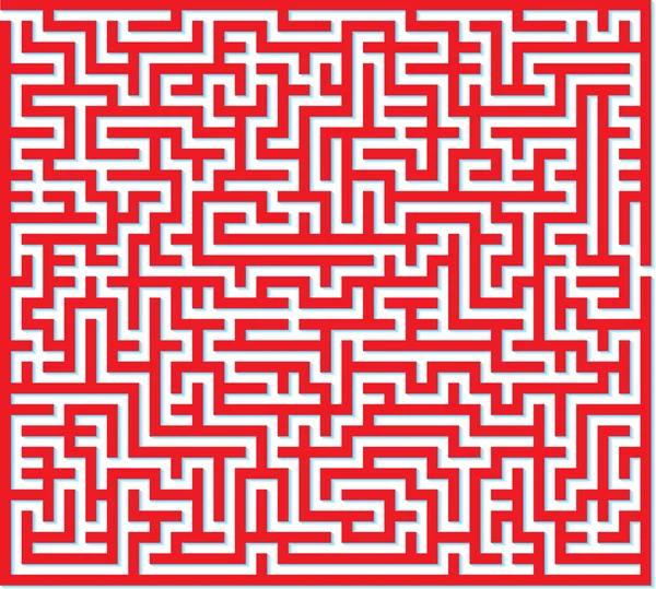 Labyrinthe rouge — Image vectorielle