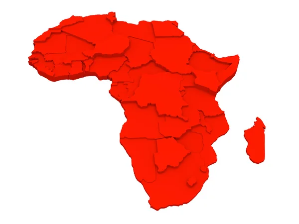 Carte de l'Afrique — Photo