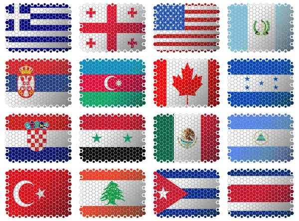 Nationsflaggor — Stockfoto