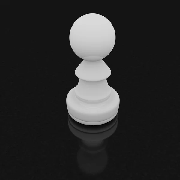 White chess pawn — Stock Photo, Image