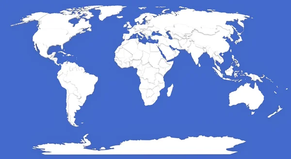 3D mapa świata — Zdjęcie stockowe