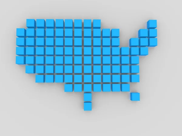3D shape of USA — Stock Photo, Image