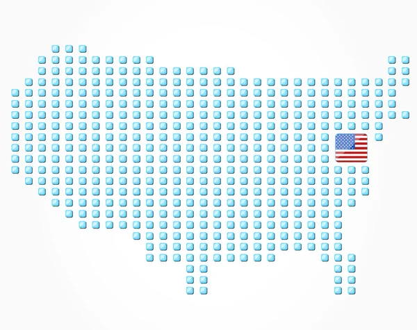 Mapa online de Estados Unidos — Vector de stock