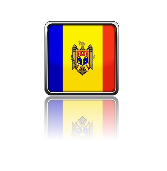Bandeira nacional da Moldávia — Vetor de Stock