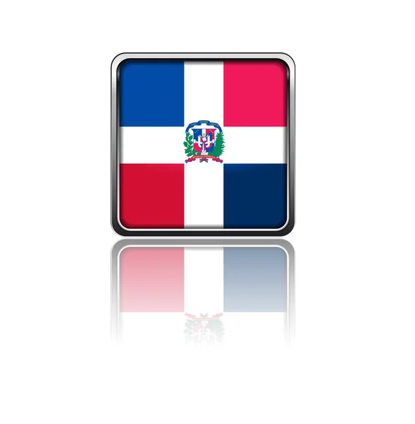 Nationale vlag van Dominicaanse Republiek — Stockvector