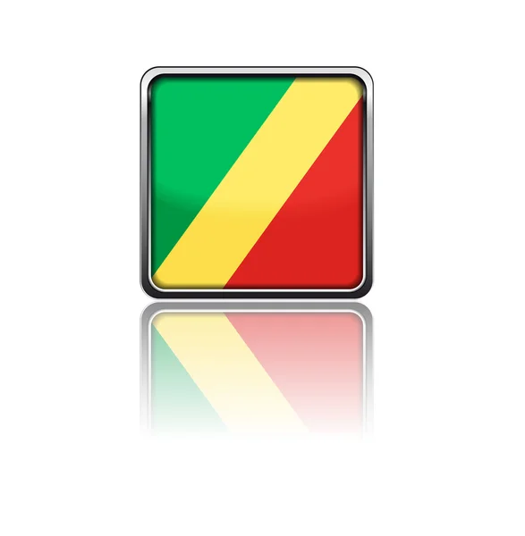 刚果民主共和国的国旗 — 图库矢量图片