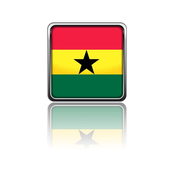 Bandera nacional de Ghana — Vector de stock