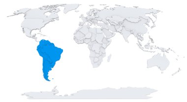 kabartma eşlemi dünya üzerinde Güney Amerika