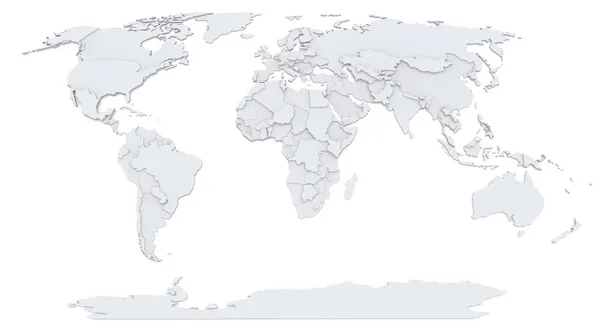 Beule Karte der Welt — Stockfoto