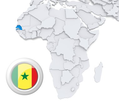 Afrika harita Senegal