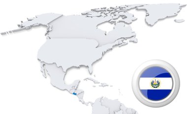 Salvador Kuzey Amerika haritasında