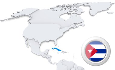 Küba Kuzey Amerika Haritası