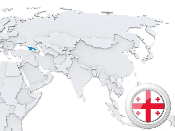 Georgia on map of Asia — Stock Photo, Image