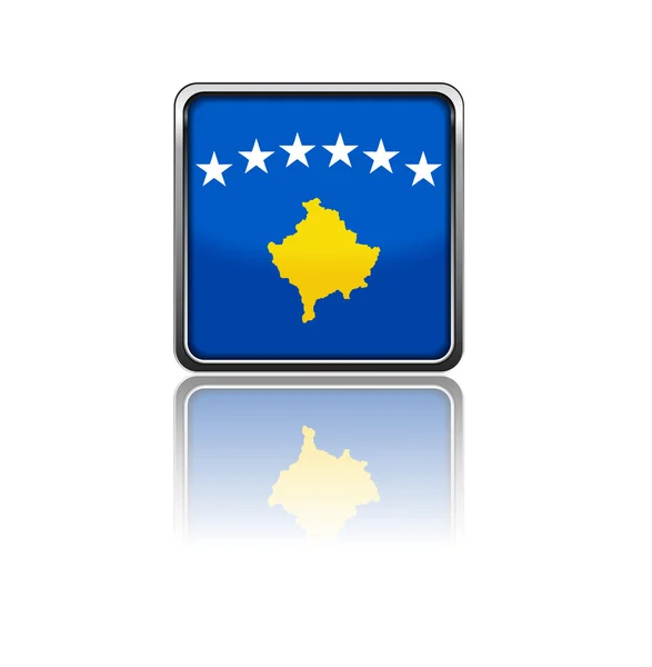 Bandeira nacional de Kosovo — Fotografia de Stock