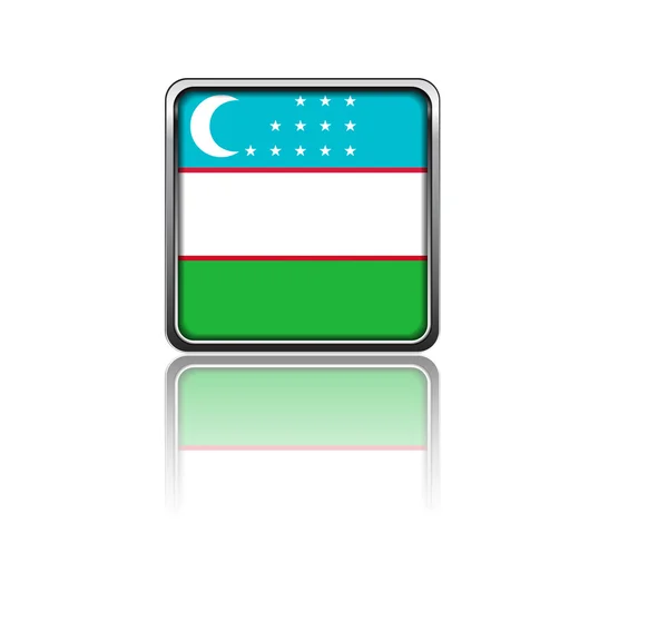 Üzbegisztán zászlaja — Stock Fotó