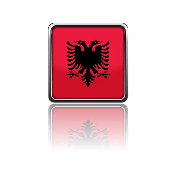 National flag of Albania — Stock Photo, Image