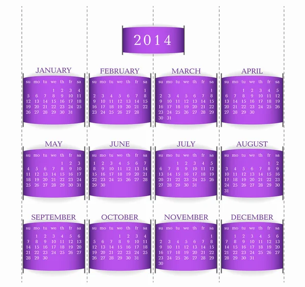 Календарь на 2014 год — стоковое фото