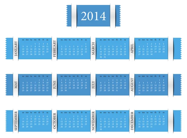 Calendario del año 2014 — Foto de Stock